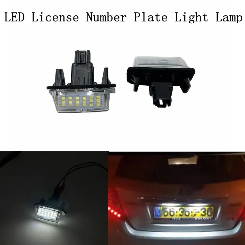 2PCS Led License Number Plate Light Assembly White Light For Toyota Camry Highlander Avalon Prius C Yaris Toyota Accessories