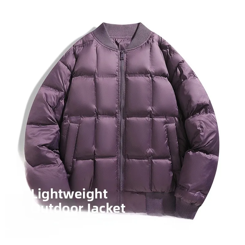 

Lightweight Cotton Jaet for Men with Baseball Collar Winter Flight Suit Warm Stand Collar Mens Outerwear Polyester Fiber