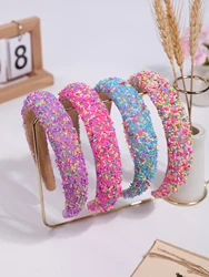 Handmade colored doughnuts acrylic hairband sweet fashion personality high skull top headdress niche headband female headdress