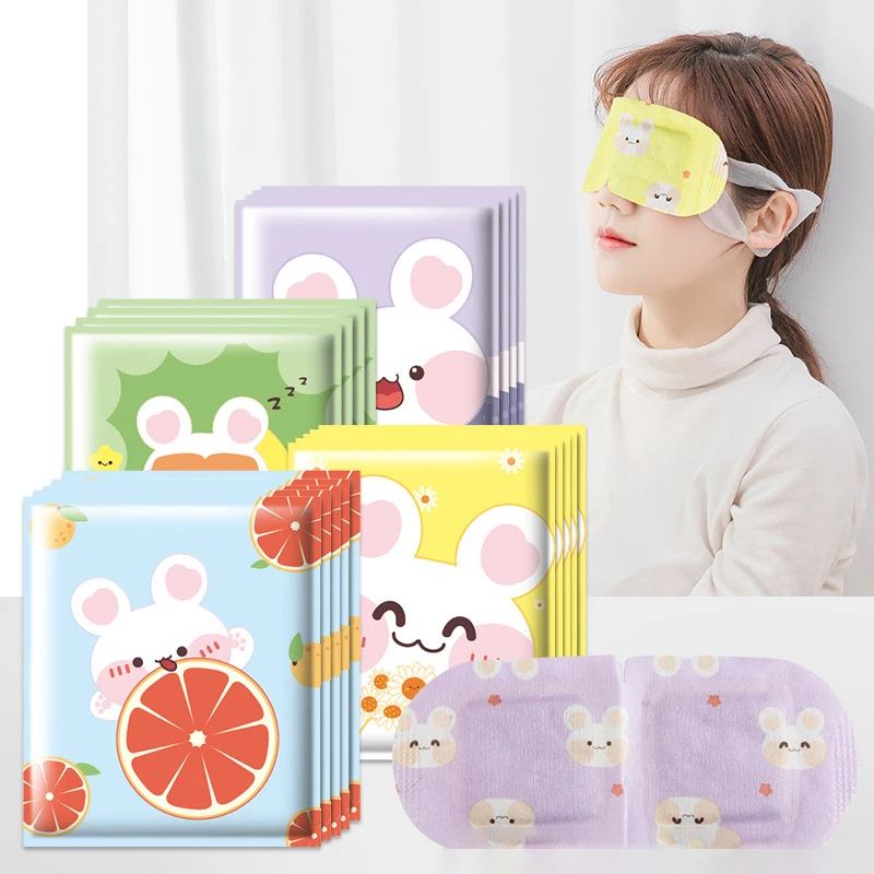 20Pcs Cartoon Steam Eye Mask Hot Compress Sleep Mask Alleviates Eyes Fatigue Anti Dark Circles Protect Eyesight Sleeping Aid