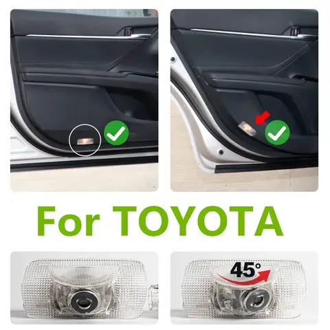 LED 자동차 도어 인테리어 전구 장식 램프 액세서리 도요타 Corolla E150 E210 Prado Highlander Camry XV40 XV50 XV70