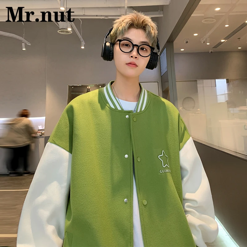 

Men's Baseball Jacket Coat Stylish Tops Casual Outerwear Streetwear Spring Autumn Baggy Male Clothing Y2k Clothes Unisex Jackets