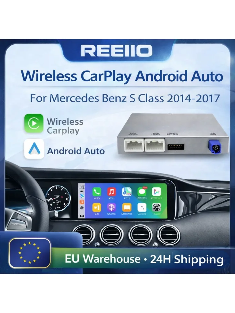AUTOABC Draadloze CarPlay Android Auto voor Mercedes Benz S-Klasse W222 2014-2018 NTG5.0 met Mirror Link AirPlay CarPlay Functies - afbeelding 2