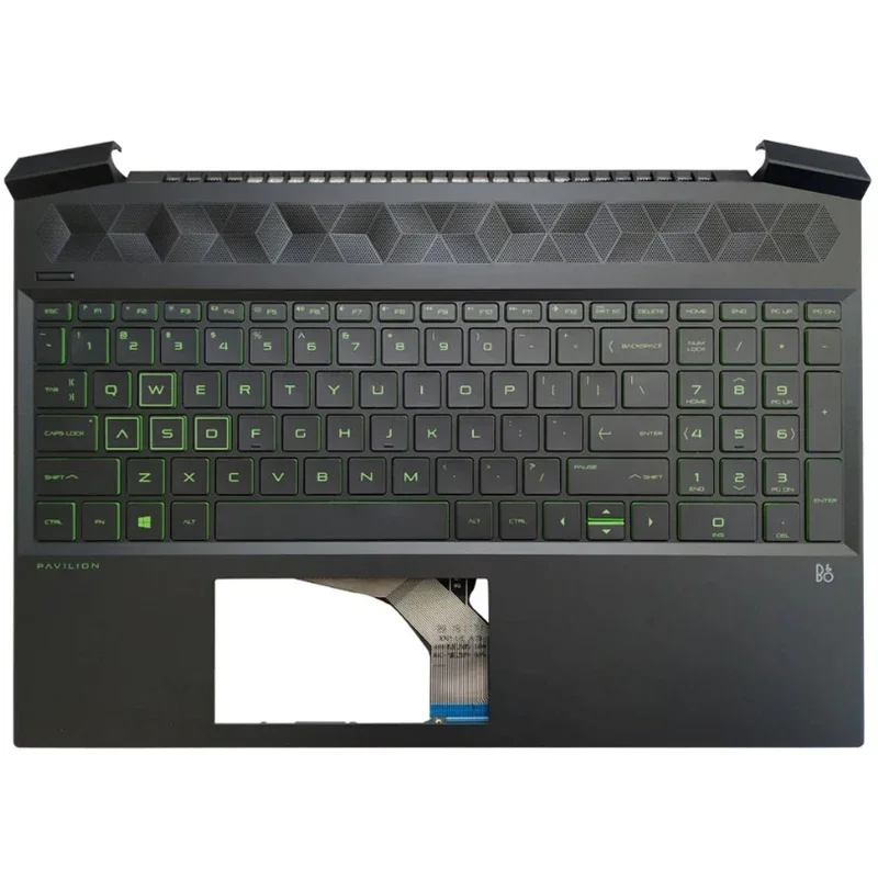 Imagem -02 - para hp Pavilion Gaming 15 15-ec 15-ec0013dx Tpn-q229 Portátil Palmrest Case Teclado Eua Inglês Versão Capa Superior Novo