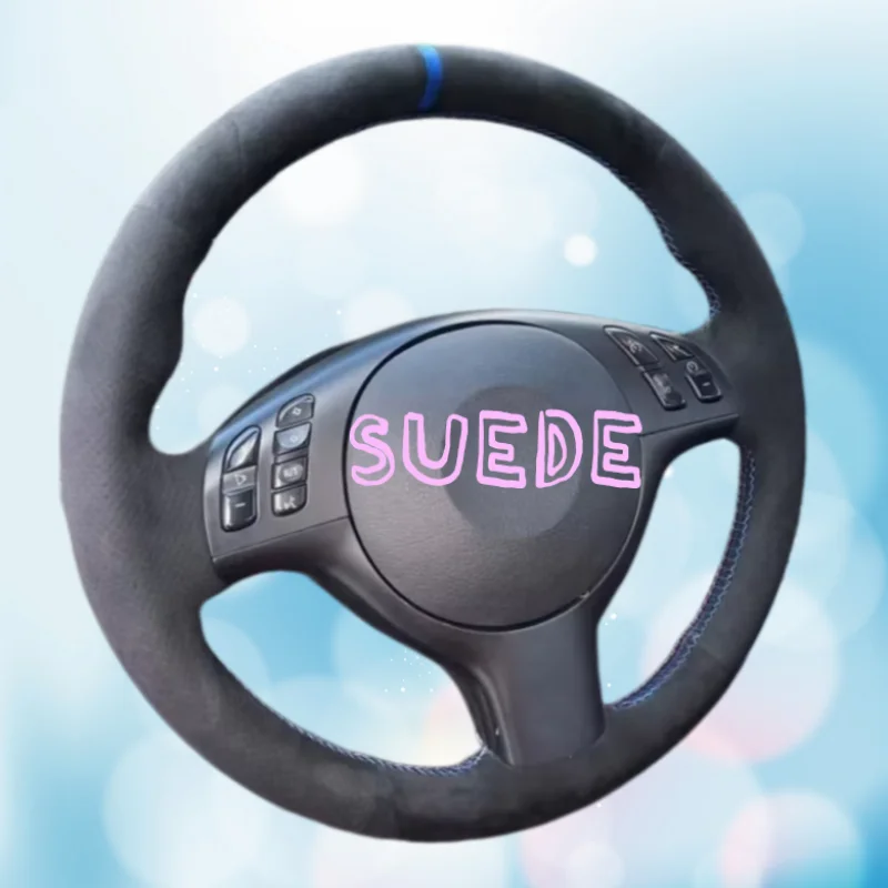 

Индивидуальный чехол на руль из замши ручной работы с противоскользящим покрытием для BMW M Sport, серия 3 E46 Coupe 2000-2006, M3 E46, M5 E39 2000-2003