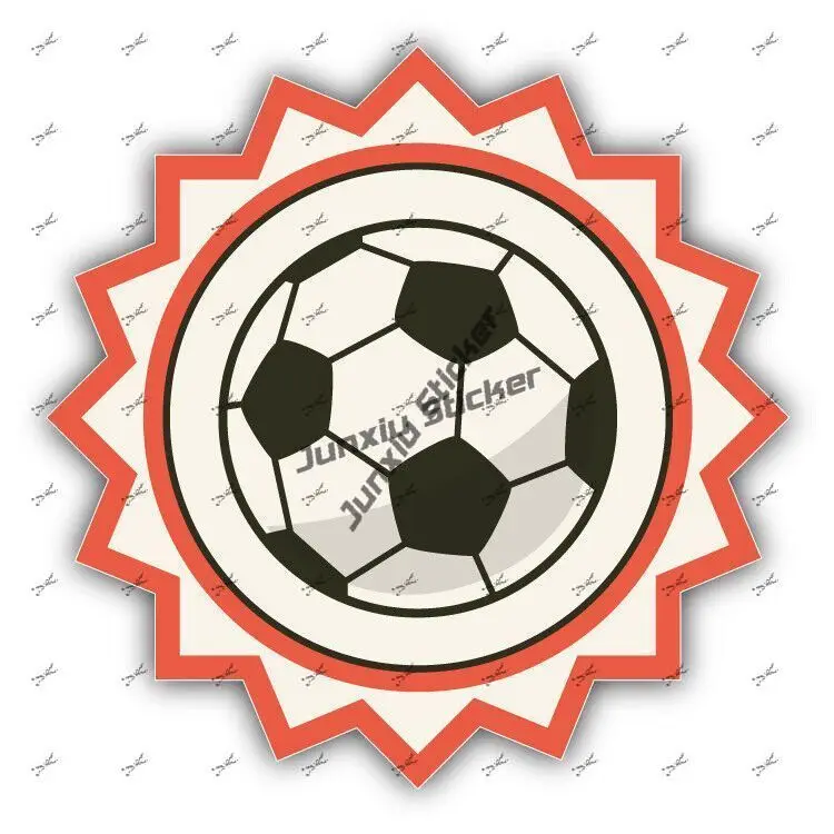 

Sun Soccer Ball Shine Badge Football World Cup Sport Car Bumper Sticker Round stamp Seal Decal for Car Laptop Motorcycle Helmet