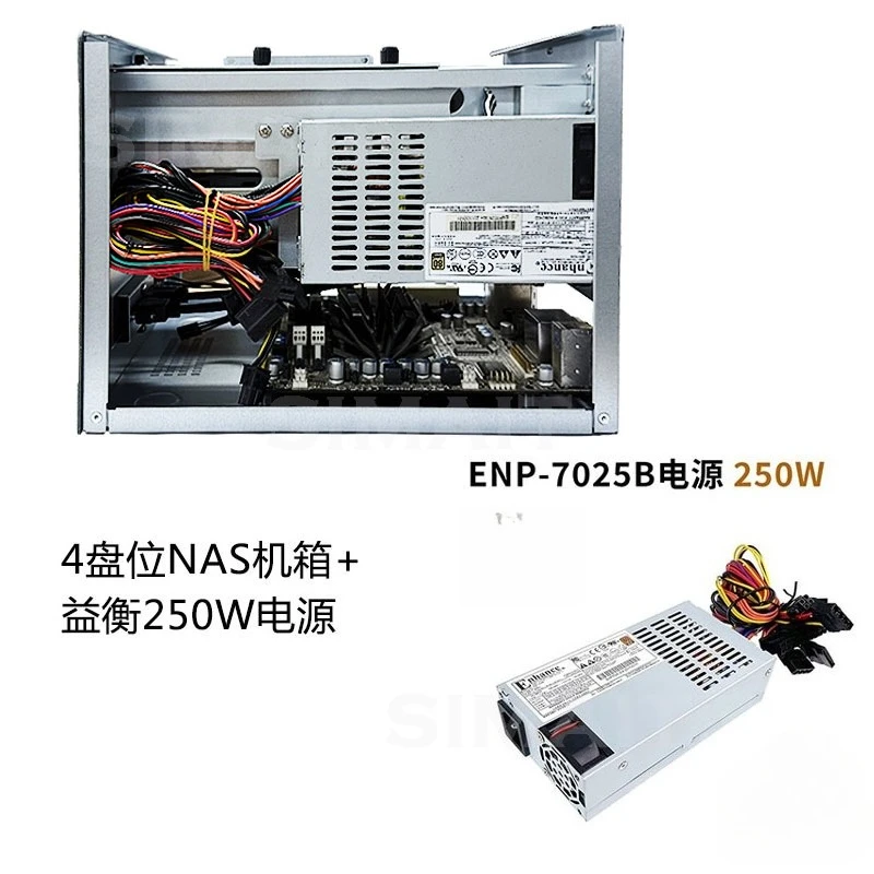 4-Bay Hot-Swap ITX NAS Case | Supports FLEX PSU & Dual Full-Height PCIe, Compact Design