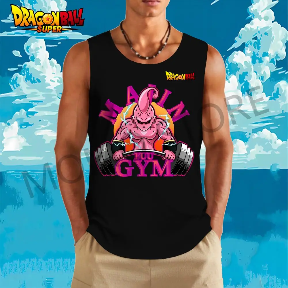 110-6XL GYM Kid's Tank Top Dragon Ball Men's Vest Goku O Neck Cool Bodybuilding Fashion Sportswear Man Summer Streetwear Hip Hop