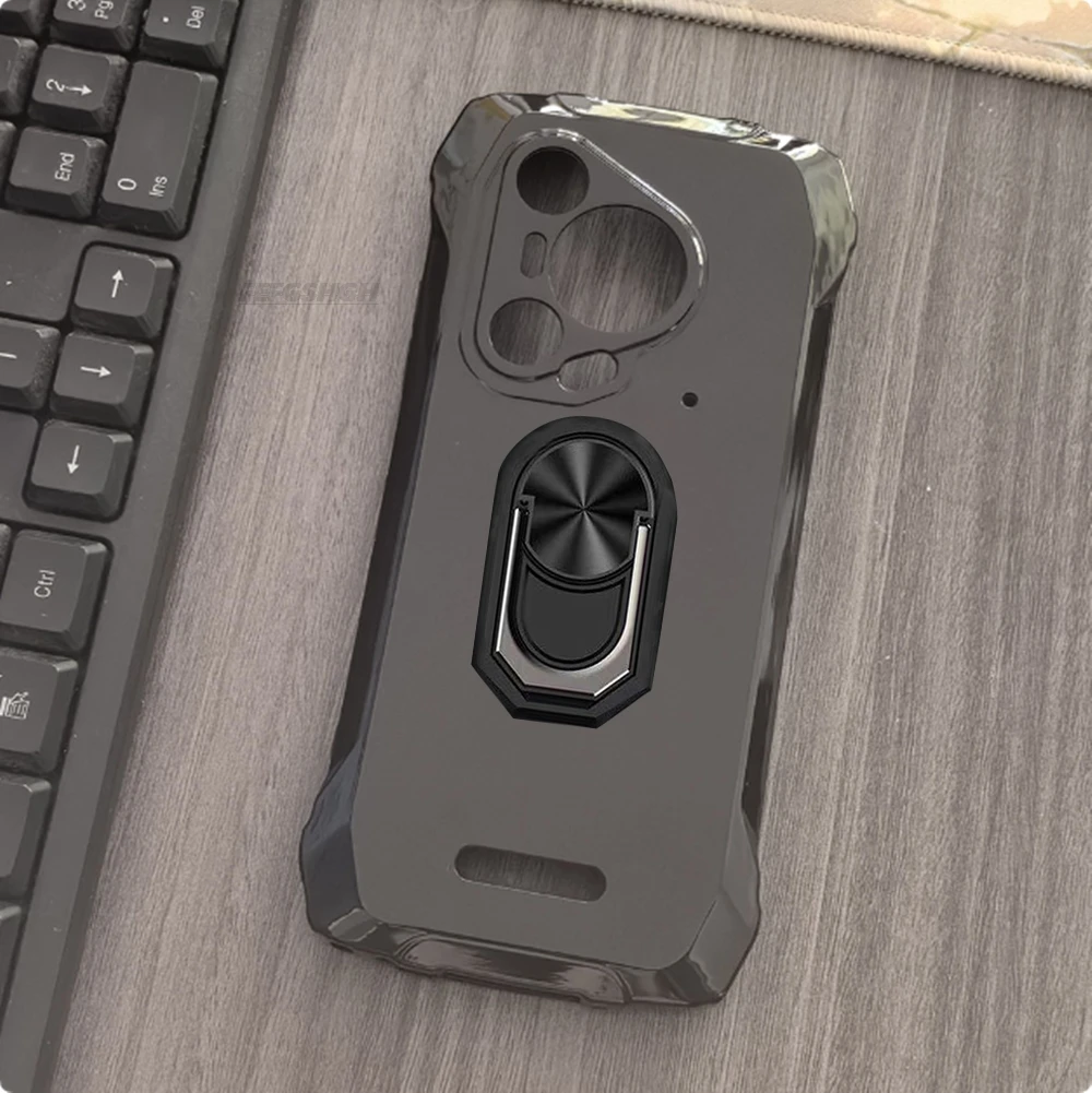 For Blackview BL7000 6.78" Back Finger Ring Soft TPU Silicone Case For BlackviewBL7000 Oscal Pilot 3 Pilot3 Bracket Phone Cover