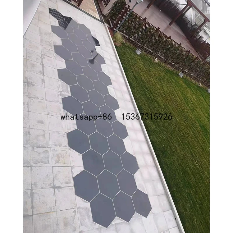 Hot Selling 1155*1000*8+8mm 49kg dual glass BIPV Solar panel in polygon type