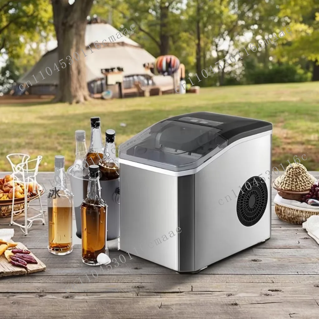 Mini automatic ice shaver business uses a block ice crusher electric or solar, with a car plastic casing