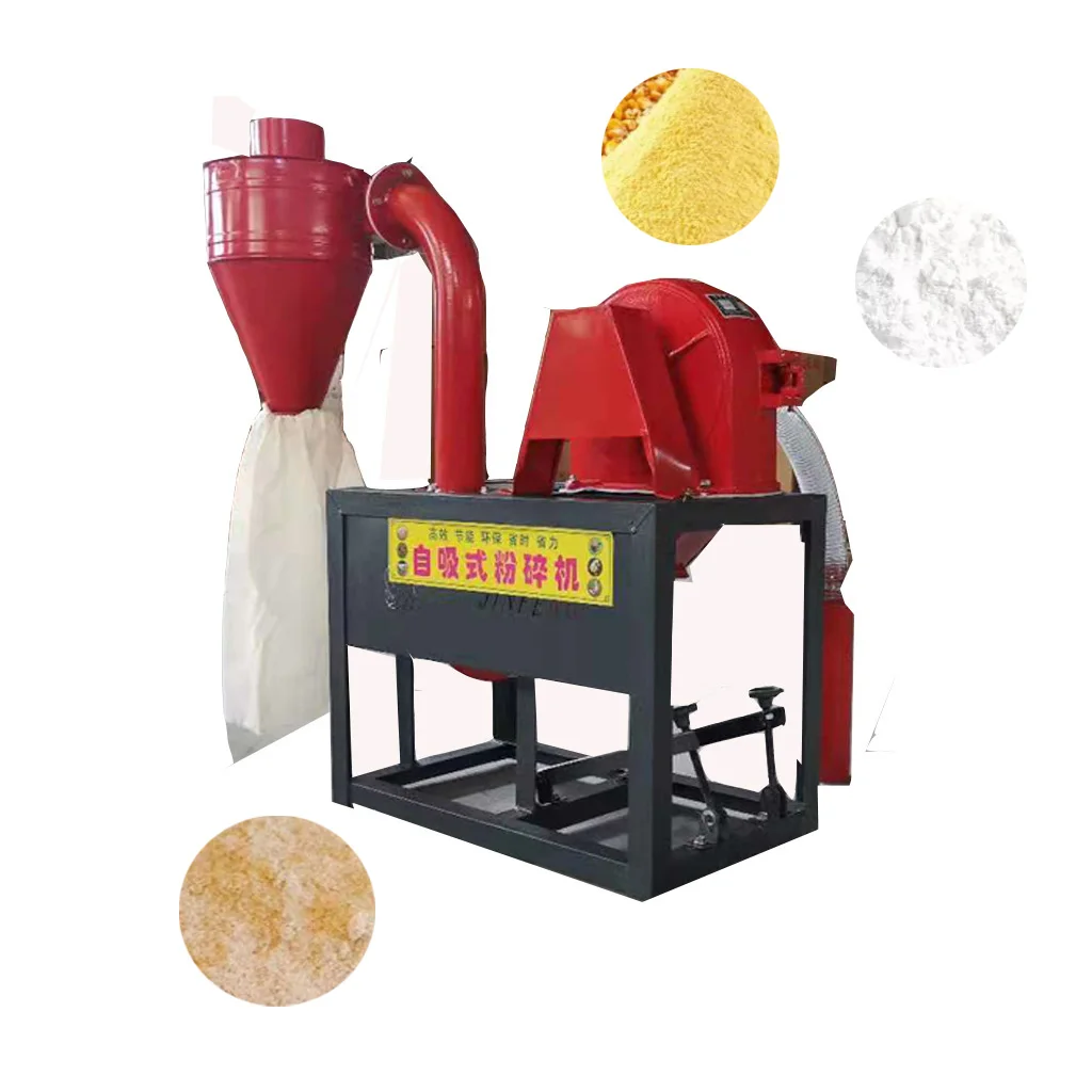 

Self Suction Grain Grinder Hot Sale 350kg/hour Animal Chicken Fish Feed Processing Machines Corn Pulverizer