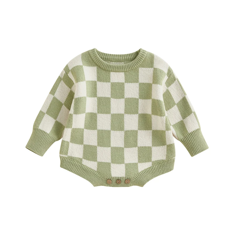 Baby Boy Girl Chunky Sweater Oversized Knit Romper Sweatshirt Pullover Infant Warm Fall Winter Clothes