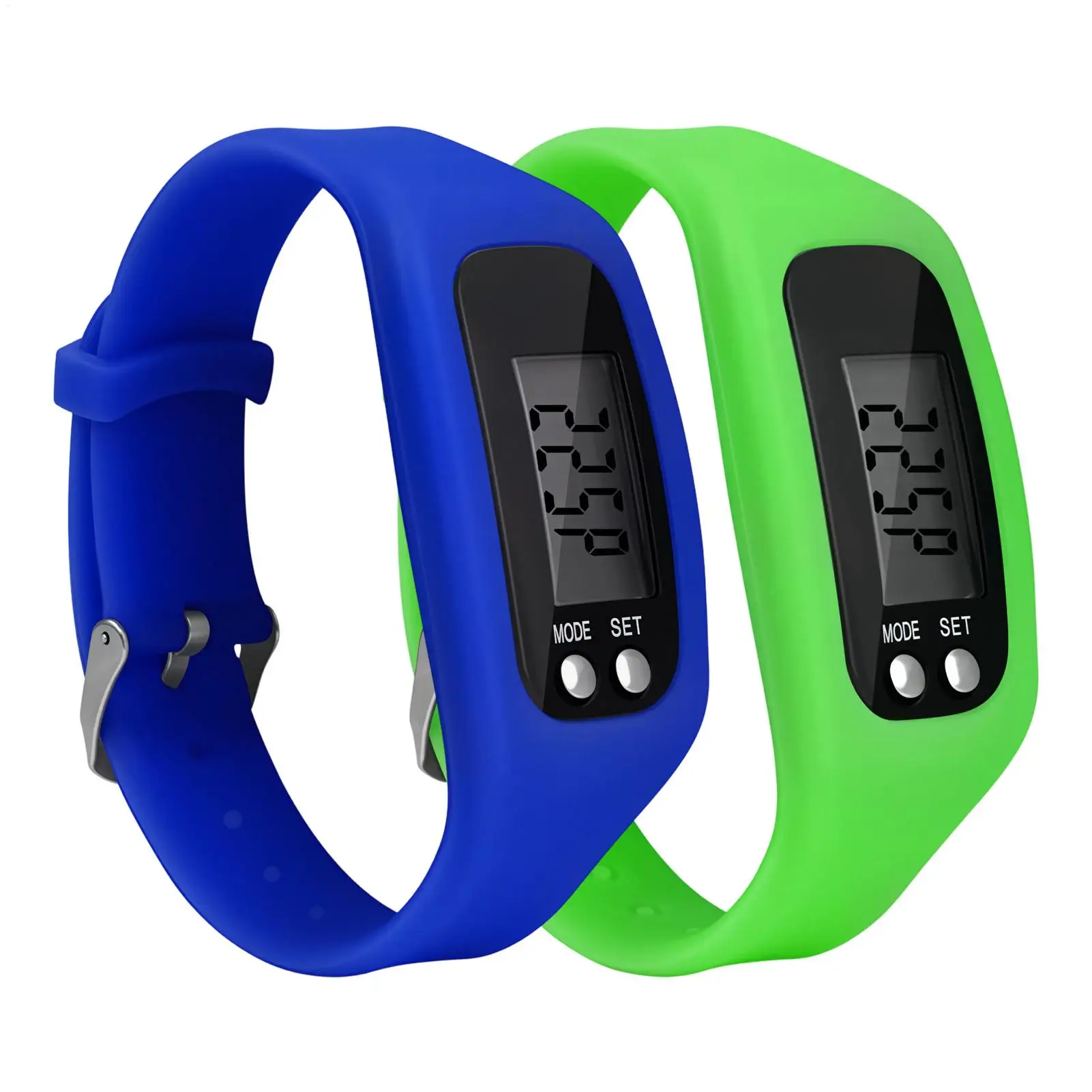 Pulseira Contadora de Passos Portátil, Relógio Digital Pedometer, Registra Passos com Precisão, Leve, Rastreador de Fitness para Corrida