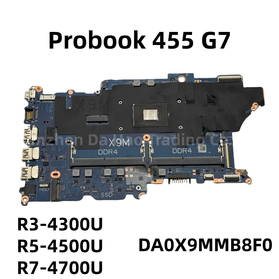 DA0X9MMB8F0 For HP Probook 445 455 G7 Laptop Motherboard L98552-601  L98556-001 L98554-601 Ryzen R3-4300U R5-4500U R7-4700U CPU