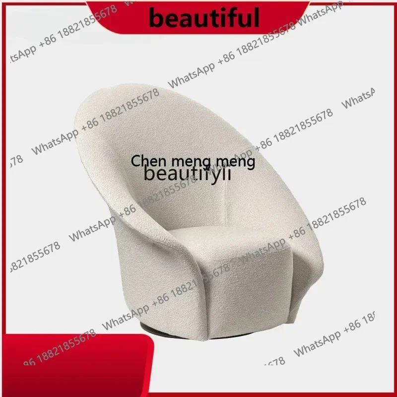 

Modern cream style living room, chair Italian designer creative new backrest leisure chair balcony chairhy H