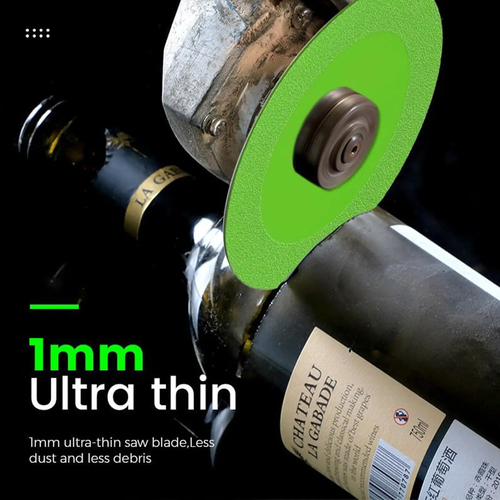 Imagem -02 - Disco de Corte Verde Ultra Fino Telha de Vidro de Jade Serra de Moagem de Garrafa de Vinho Serra de Corte de Diamante
