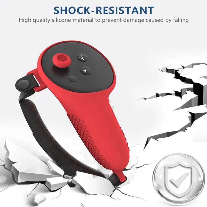 مقبض حافظة واقية ل MetaQuest 3 ، غطاء سيليكون من البولي يوريثان ، مقاوم للعرق ، تحكم باللمس ، ملحقات VR