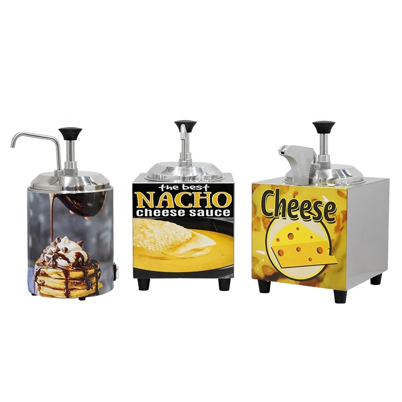 Nacho Cheese Dispenser Warmer Machine 2,3L Hot Sauce Dispenser with Pump