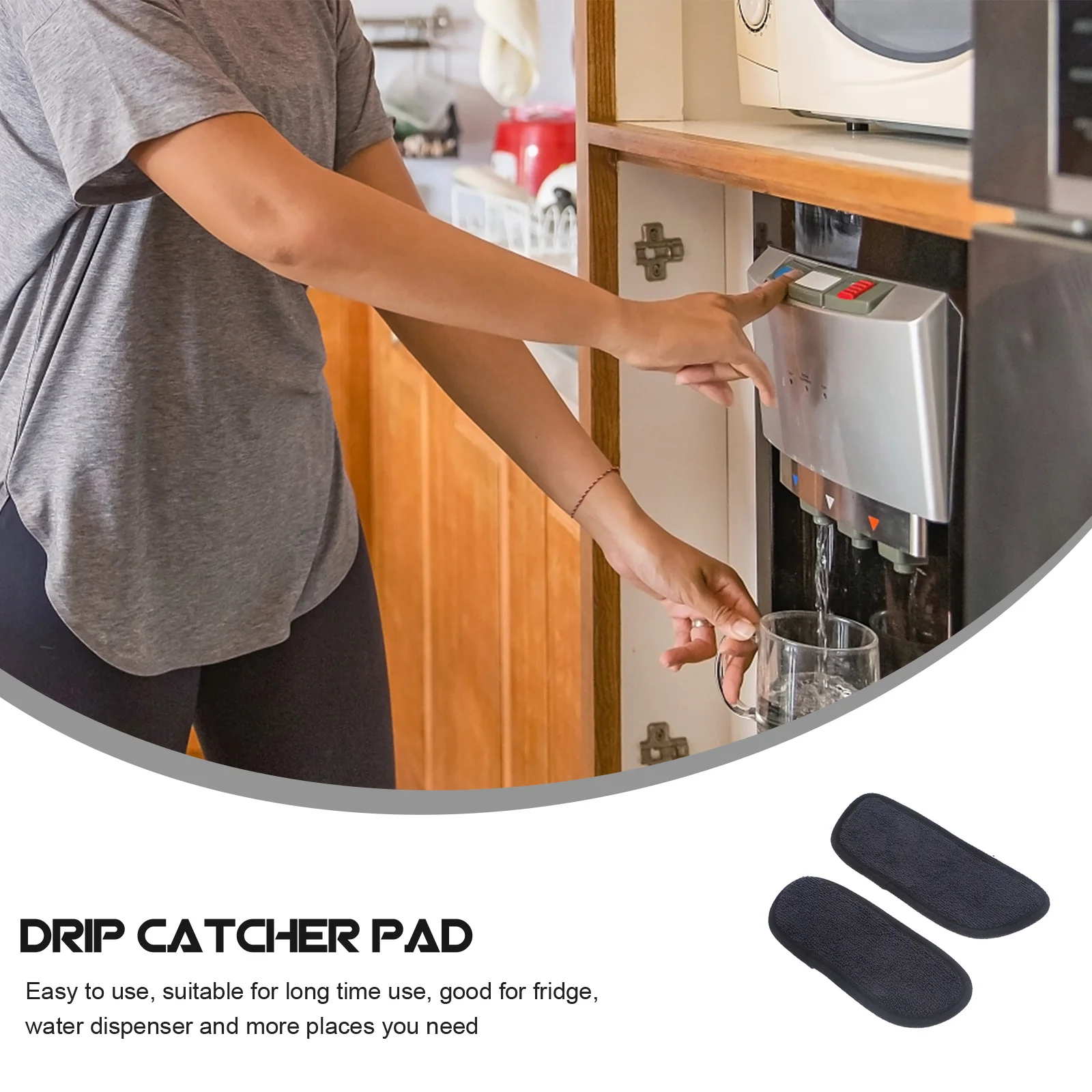 

2Pcs Fridge Drip Mats Durable Water Absorbent Pads Refrigerator Drip Tray Anti-Splash Mat for Water Dispenser Refrigerator Mats