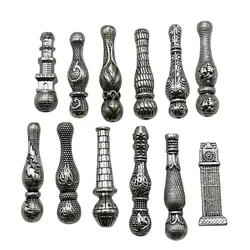 Rod-Shaped Rosário Pingente Conector para Fazer Jóias, Handmade Oração Beads, Pulseira e Colar, Metal Acessórios Borla, DIY, 10Pcs