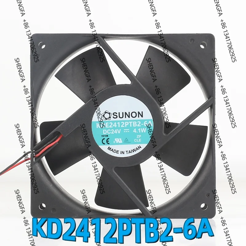 In stock: KD2412PTB2-6A 12025 24V 4.1W 12cm 120X120X25MM double ball bearing inverter cooling fan