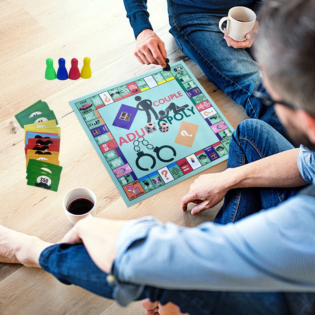 Juego de mesa Adultopoly para parejas, cita nocturna, divertido juego de cartas de relación, regalos interactivos de San Valentín para marido, esposa, juego de cartas, juguete