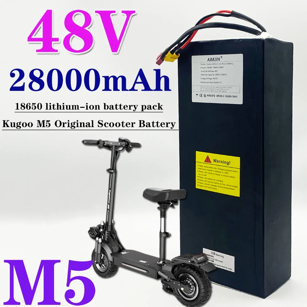 

13S8P 48V 28000mAh Lithium Ion Battery Pack Folding Electric Scooter for Kugoo M5/M5Pro/MaxSpeed Original Battery+ Built in BMS