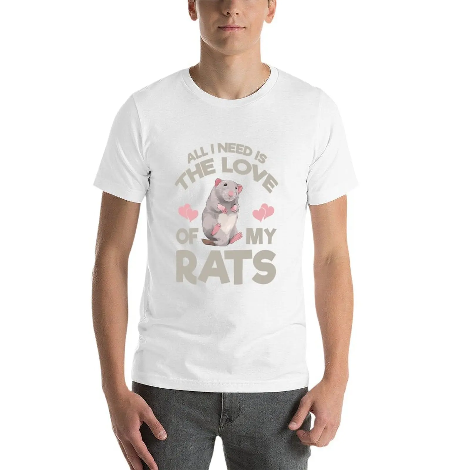 تي شيرت Love Of MY Rats تي شيرت للرجال 100 بالمائة قطن قطن تي شيرت