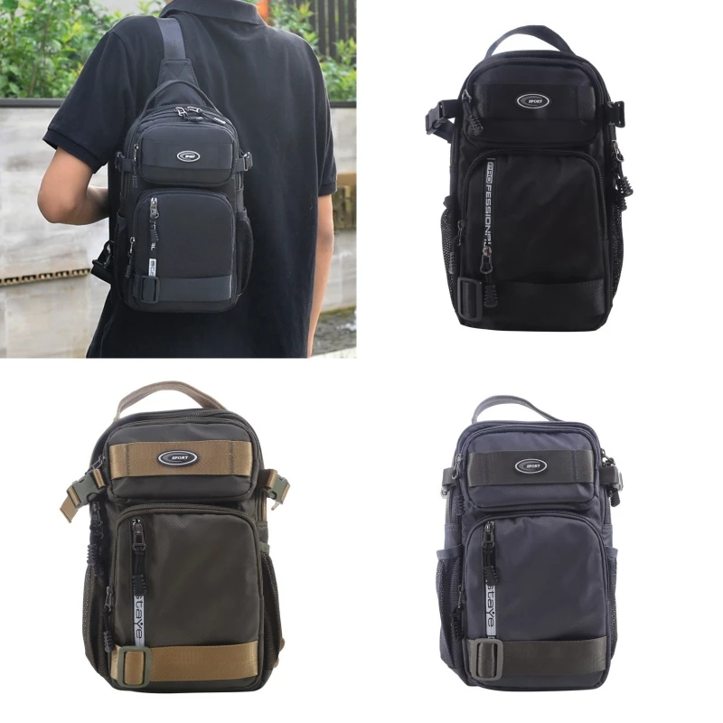 Fashion Large Capacity Shoulder Bag Men's Casual Outdoor Travel Messenger Bag Multifunctional Waterproof Large Chest Bag