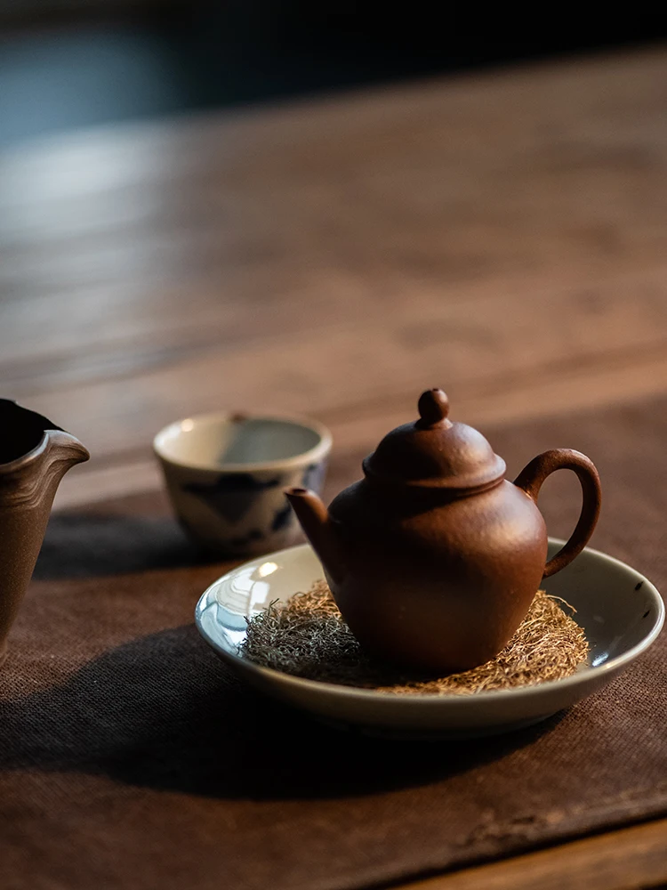 Yixing Purple Clay Pot Iron Sand Old Red Mud Black Star Handmade Autumn Water Kung Fu Tea Small Capacity