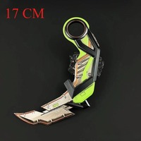 Game Valorants Weapon Rgx 11z Pro Karambit Set Tactical Melee 17cm Metal Accessory Keychain for Boys Girls Birthday Gift