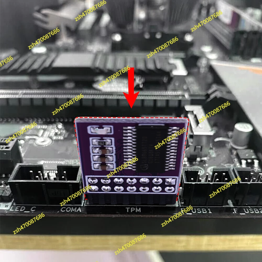 وحدة أمان مشفرة TPM 2.0 LPC 14 Pin/20 Pin بطاقة اللوحة الرئيسية وحدة TPM2.0 للوحة الأم ASUS Gigabyte لنظام التشغيل Windows 11 #4
