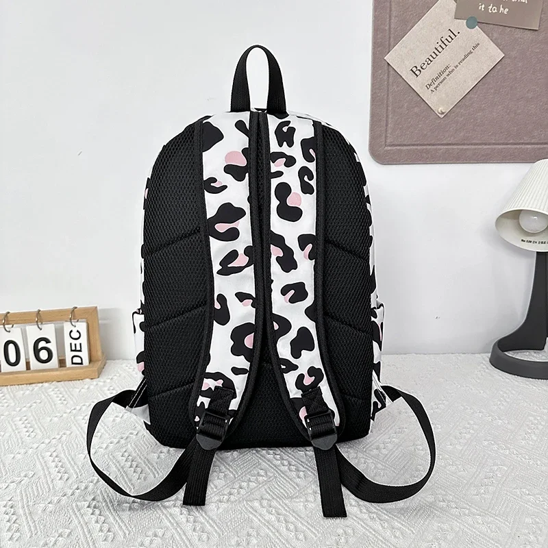 Fashion School Backpack for Young Women Cow Dot Print Small Travel Viral Backpack Youth School Backpack Waterproof School Bag