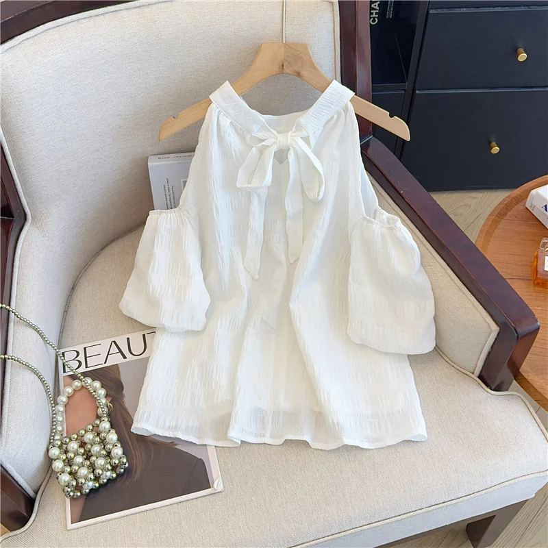 Haut Chic en mousseline de soie Neline, nouveau Design d'été, bulle ample, Sve Pure Desire Sle, haut ample pour jeunes femmes