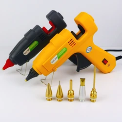100W Hot Melt Glue Gun with Copper Nozzle &11mm Glue Sticks,Fast Heating 3mins,Industrial Silicone Gun 220V,Electric Repair Tool