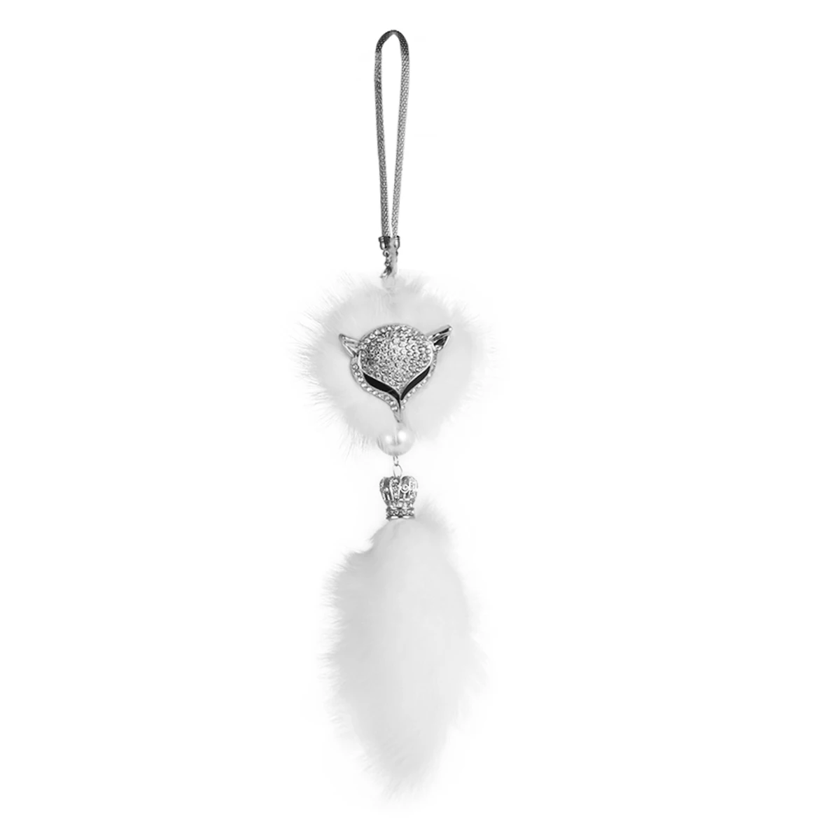 

Rhinestone Car Hanging Bead Decoration Mirror Accessory Durable Lightweight Fashionable Soft Shining Car Ornament