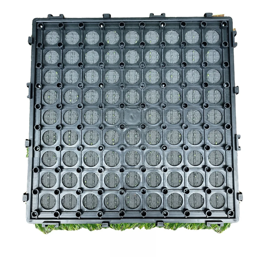 Interlocking Artificial Grass Tiles 5pcs with Self Draining Technology Weather Resistant Material for Garden and Outdoor Spaces