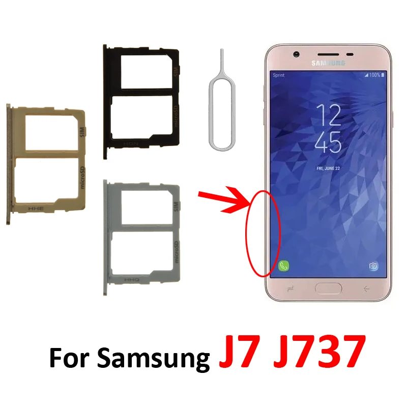 Лоток для карты Pop SIM-карты для Samsung Galaxy J7 Refine 2018 J737 J737U J737A J737T J737P J737V Корпус для телефона Новый держатель карты Micro SD