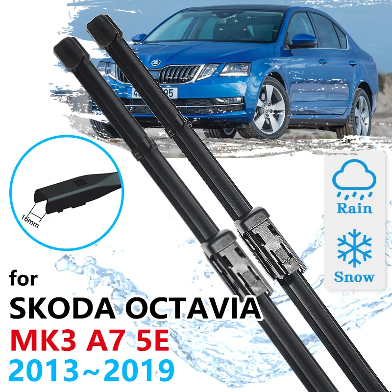 For Skoda Octavia 3 A7 MK3 5E 2013 2014 2015 2016 2017 2018 2019 Windscreen Windshield Accessories Window Car Front Wiper Blades