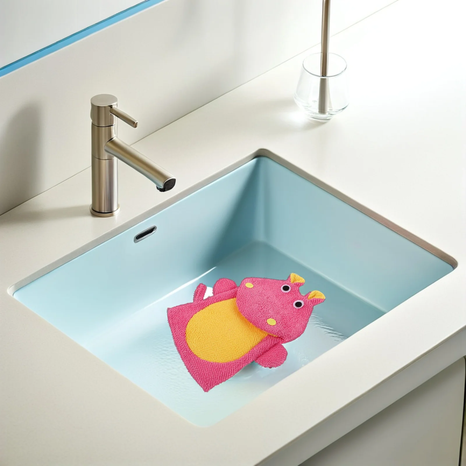 Guante exfoliante para niños, guantes de baño de animales para lavar el cuerpo, diseño de dibujos animados, exfoliante profundo, guante de ducha, exfoliante para niños, 5 uds.