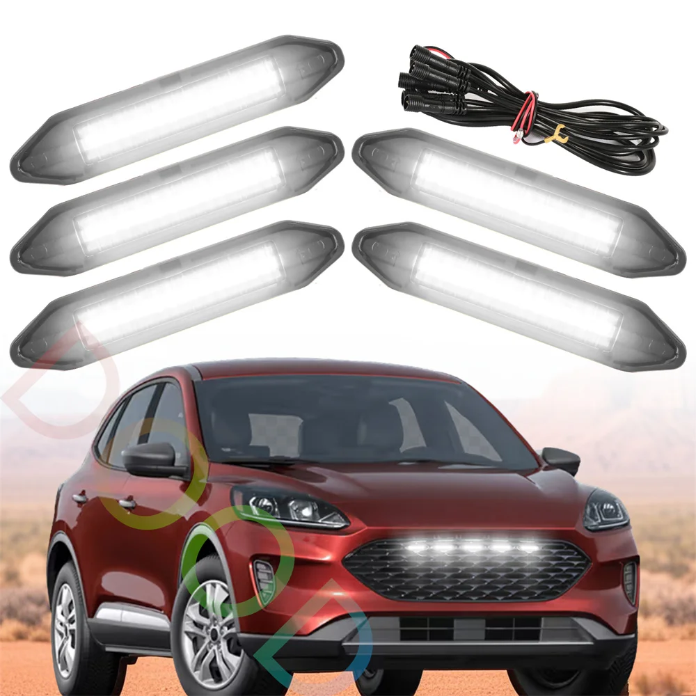 

Светодиодные фонари переднего бампера, подходящие для Ford Escape S SE SEL Titanium 2020 2021 2022, аксессуары для гриля из АБС-пластика