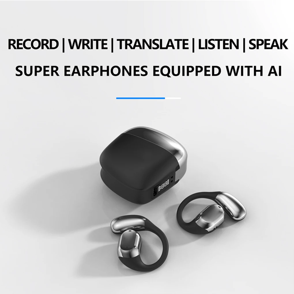 New AI Translation Headset Wireless Bluetooth Headset Supports 75 Languages ​​​​real-time Bluetooth Translation