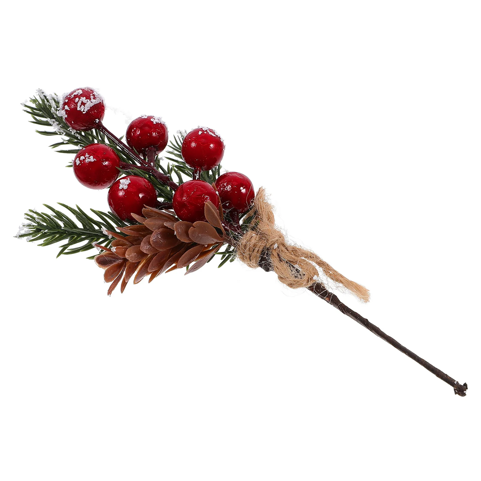 

Christmas Artificial Pine Needle Picks Red Berry Stems With Pine Cones For Holiday Decor Craft Diy Wreath Vase Floral