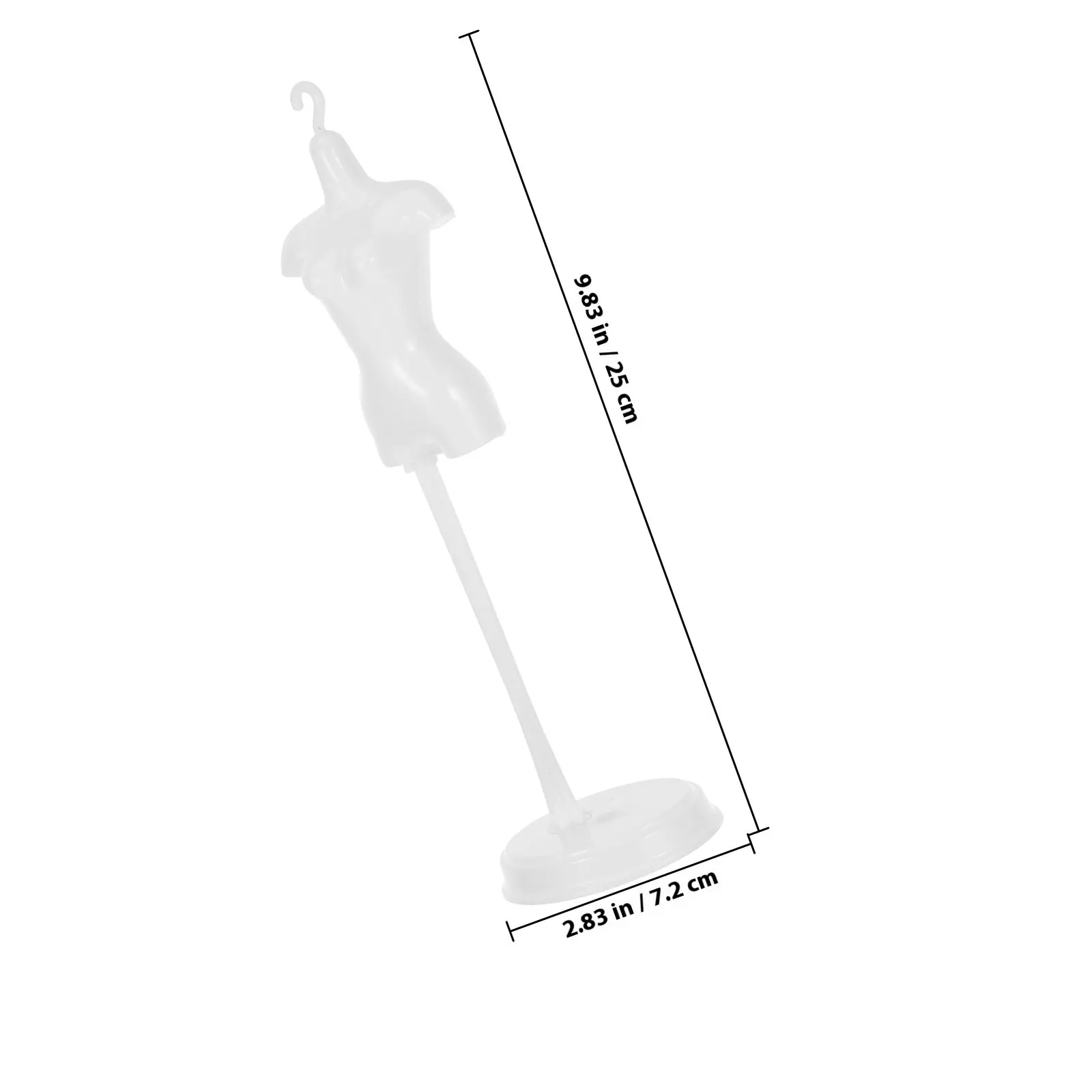 Mini Mannequin Body Dress Form Gown Display Hanger Stand Racks Support for Pretend Play High Fidelity Lifelike Presentation