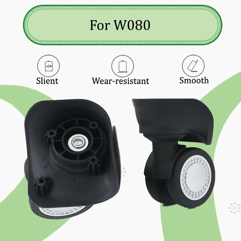 

For W080 Wear-Resistant Luggage Wheel Replacement Parts 360-Degree Swivel Castors Compression-Resistant & Anti-Slip Essential