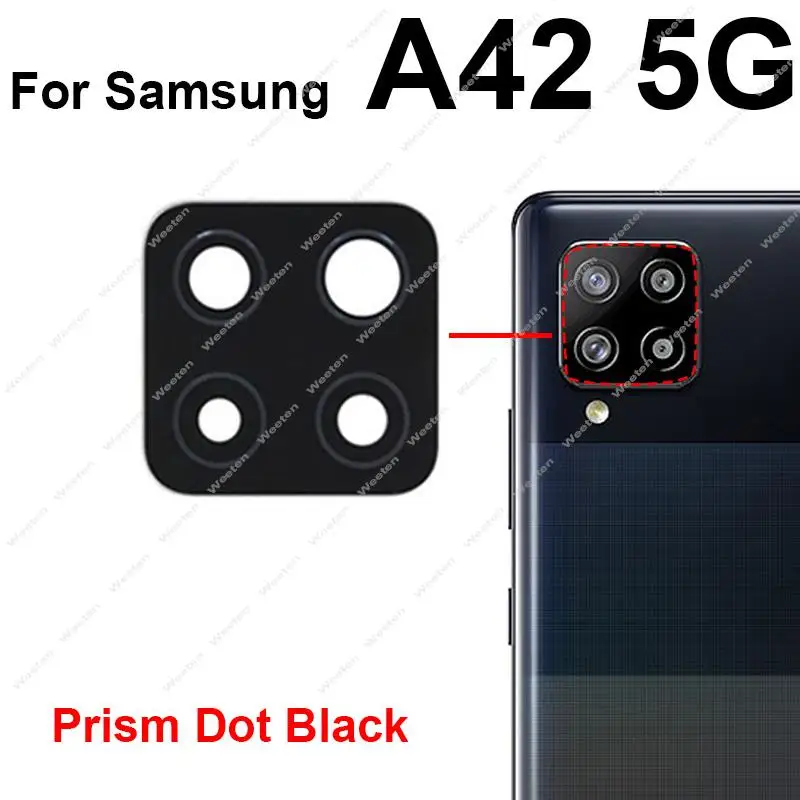 Rear Camera Glass Lens With Sticker For Samsung A22 4G 5G A32 A42 A52 A72 A33 A53 A73 Back Camera Glass Lens Replacement Parts