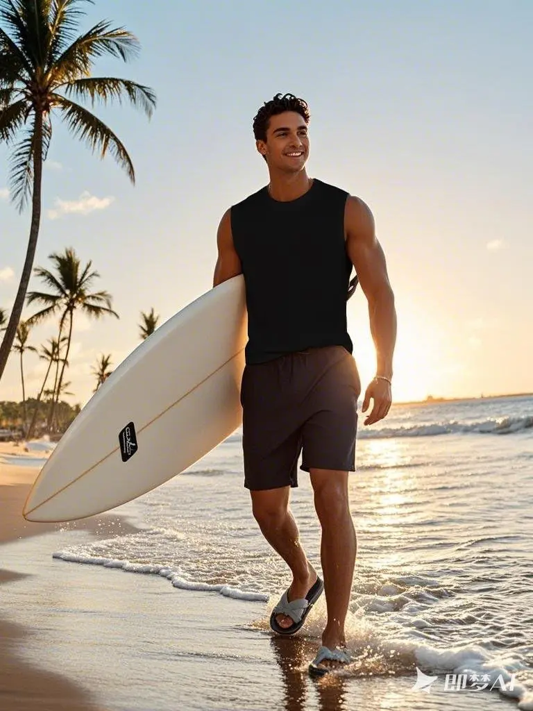 Mens Tank Tops Workout Sleeveless Shirts Summer Solid color Polyester Quick drying Tanks for Men Summer Beach Sports T-Shirts image 2