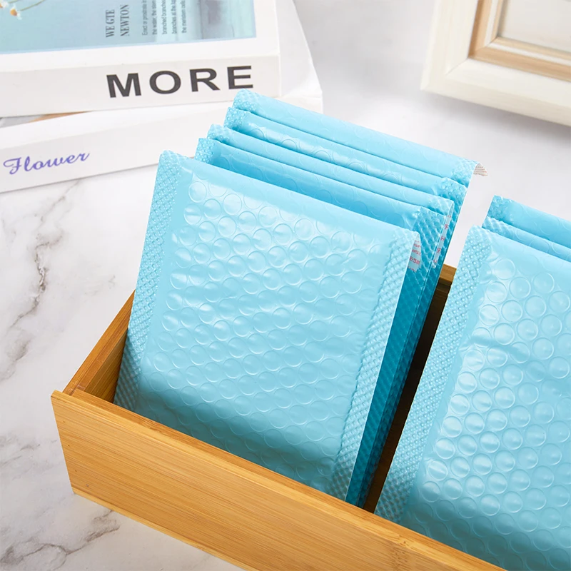 10Pcs Light Blue Bubble Mailers Padded Mailing Envelopes Self-Seal Shipping Bags for Small Business Poly Bubble Bag