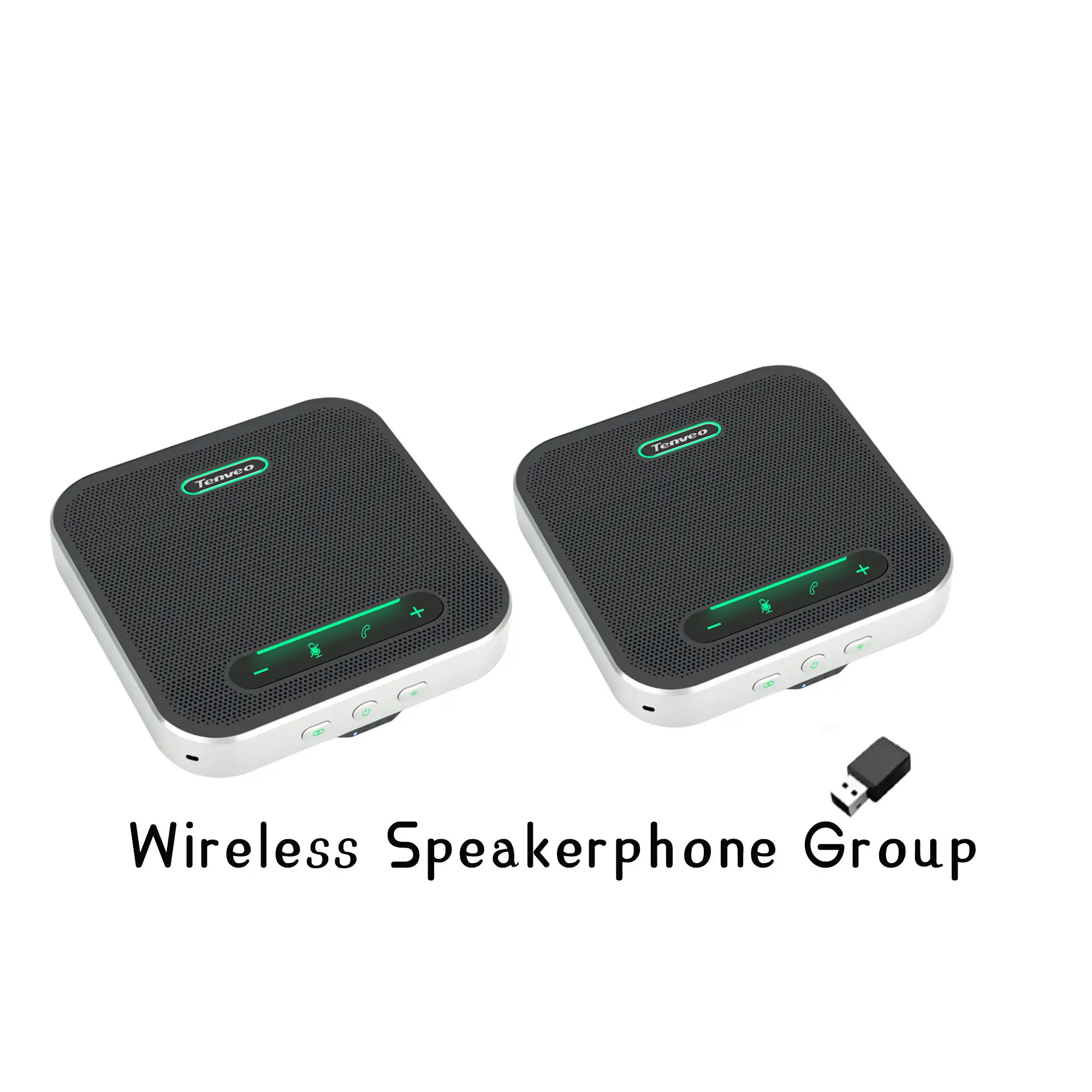 Conference Microphone Speakerphone 5W 4 Mics 5M USB/BT/AUX/Wireless Daisy Chain 60000mAH Conference Speakerphone